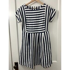 Altar'd State Women's Navy Blue & White Stripe Short Sleeve Cotton Dress Size S